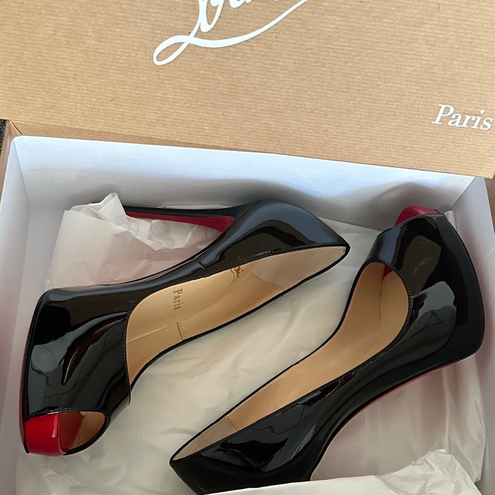 Christian Louboutin-  NEW! Black New Very Privé Platform Pumps